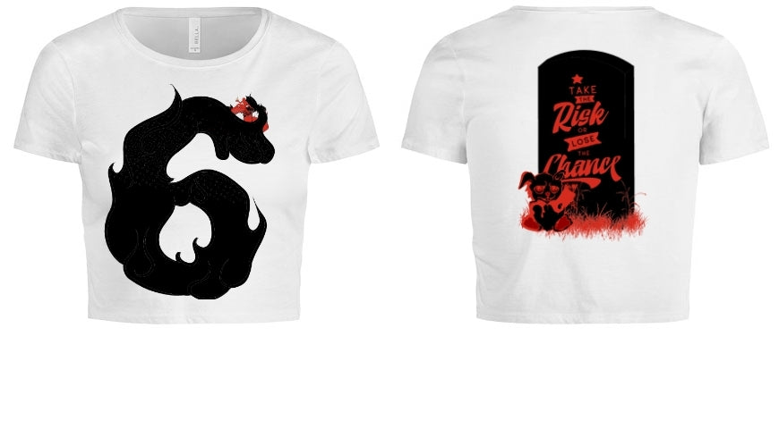 TAKE THE RISK V1 FCROPPED TEE