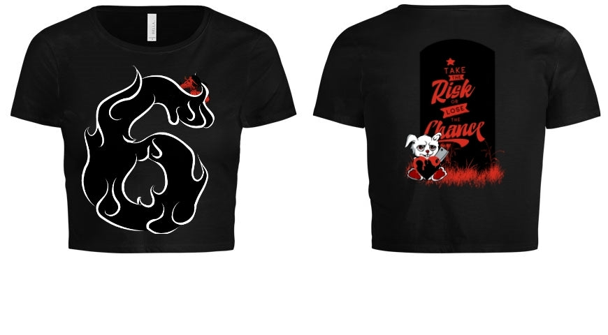 TAKE THE RISK V1 FCROPPED TEE