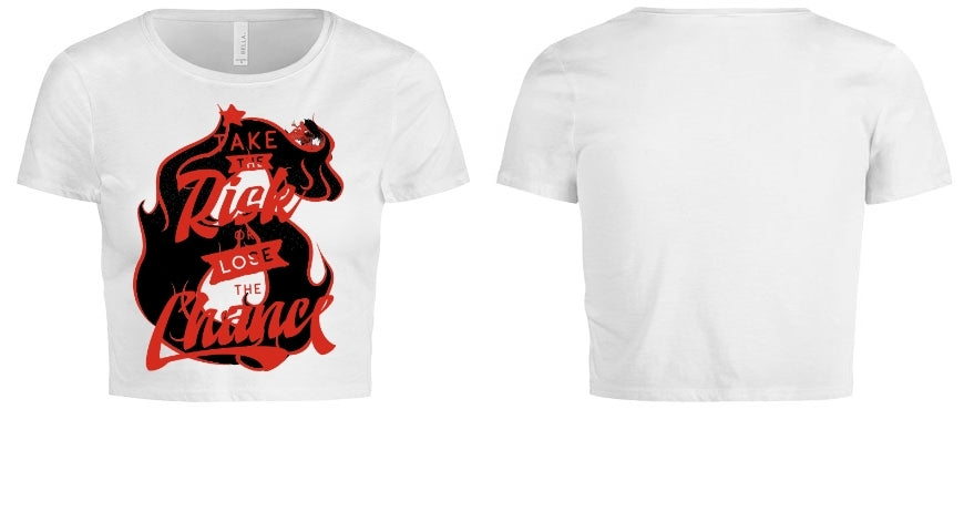 TAKE THE RISK V1 FCROPPED TEE